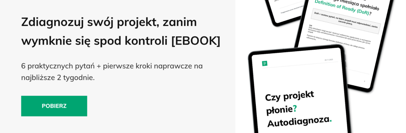 Baner ebook autodiagnoza dlaczego projekty IT upadają