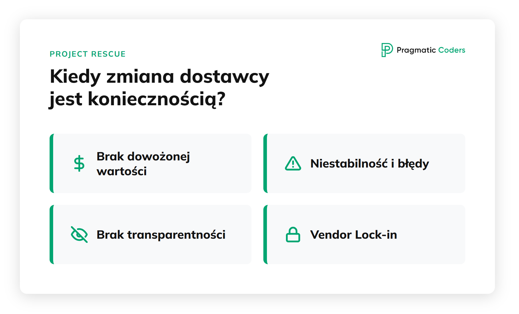 Kiedy zmiana dostawcy jest koniecznością?