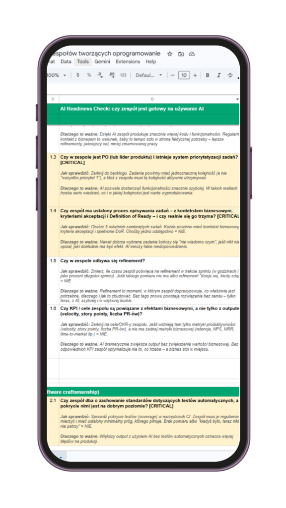 AI Readiness Checklist dla zespołów tworzących oprogramowanie - okladka