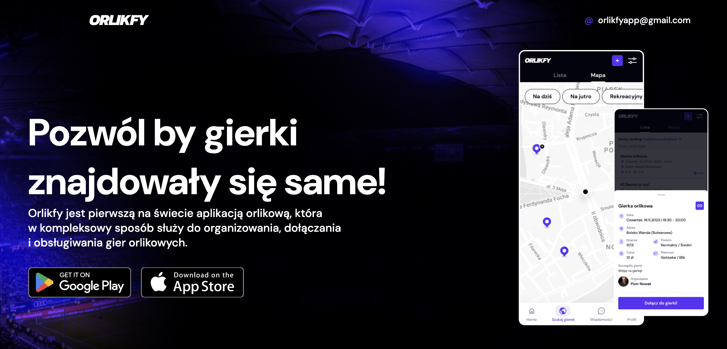 zrzut ekranu Orlikfy